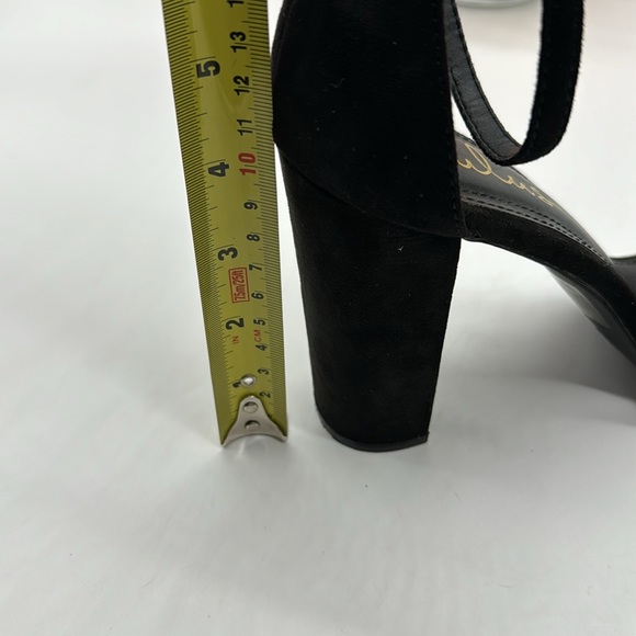 Lulu's Black Block Heel Suede Heels Special Occasion Prom Evening BHE6882A - Picture 4 of 8